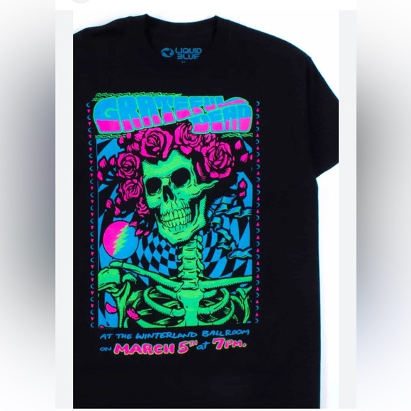 Grateful Dead Bertha Winterland Ballroom  Licensed Medium Liquid Blue - Picture 2 of 8